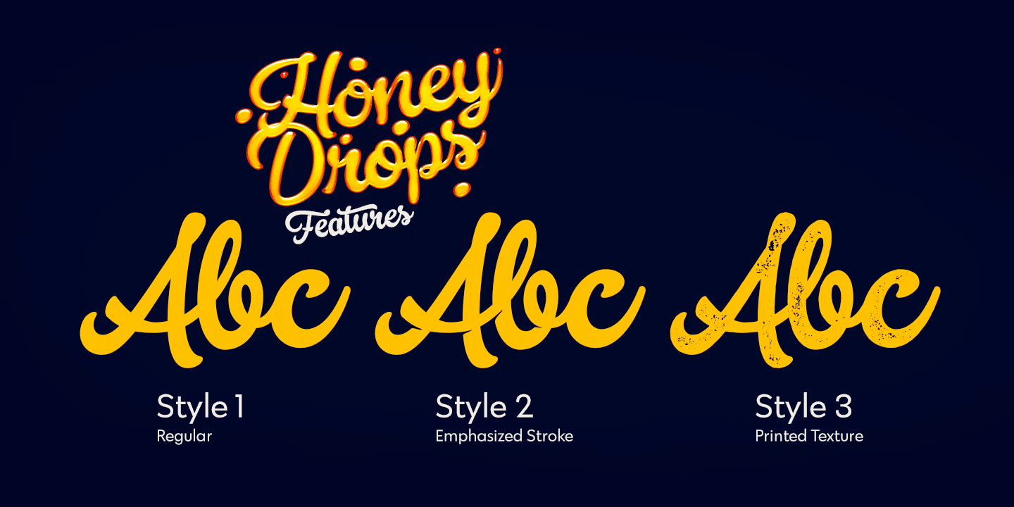 Example font Honey Drops #7